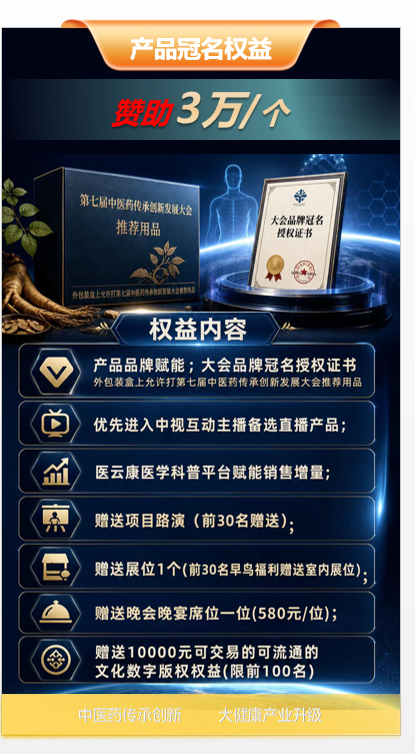 产品冠名权益：赞助 3 万/个，权益内容一览